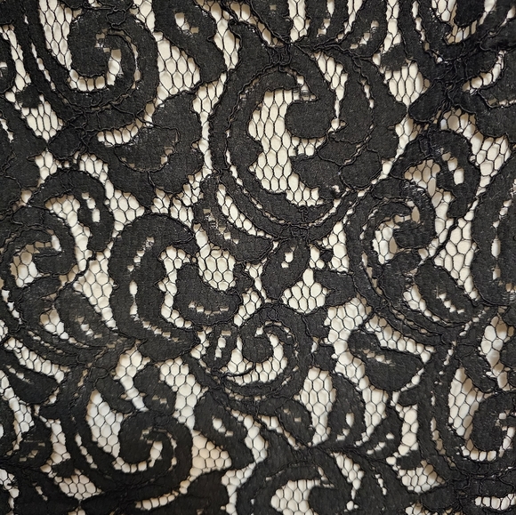 Premise Annie Sez Retro Rare Black Lace Overlay Dress Bodycon Women's Sz 6 NWT - Picture 8 of 10